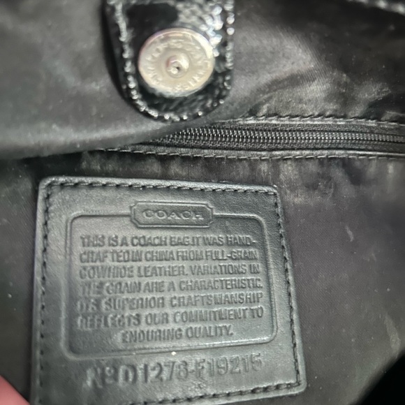 COACH Glossy Logo Satchel Handbag - Picture 8 of 12